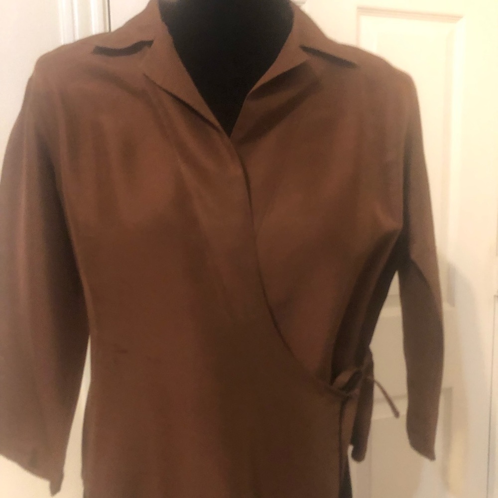 S.L.B 100% Silk Chocolaté Brown Blouse